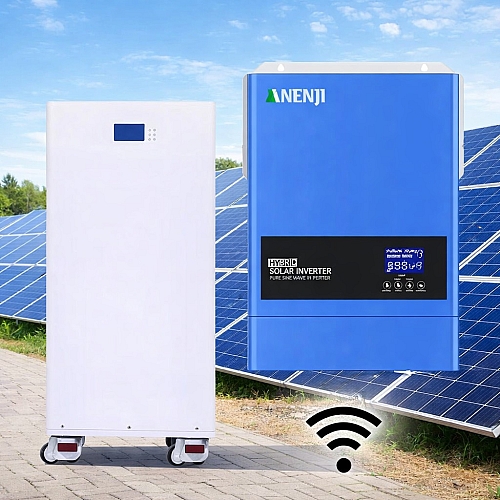 LiFePO4 14,3 кВт Комплект інвертор Anenji з Wi-Fi 6.2 кВт + акумулятор Daxtromn 51.2V 280Ah для резервного живлення будинків